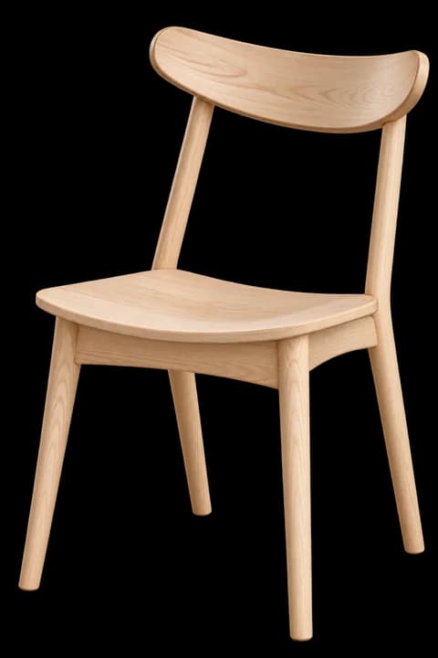 Natural bentwood chair