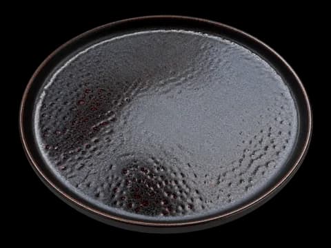 Charcoal glazed plate