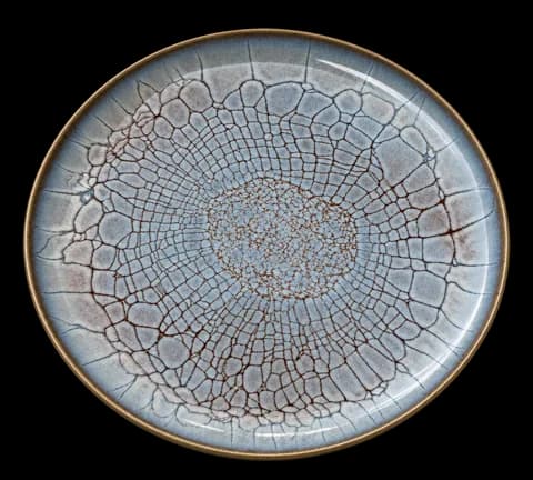 Crackle-glaze ceramic plate
