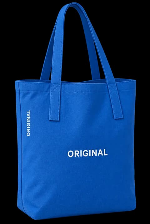 Blue tote bag